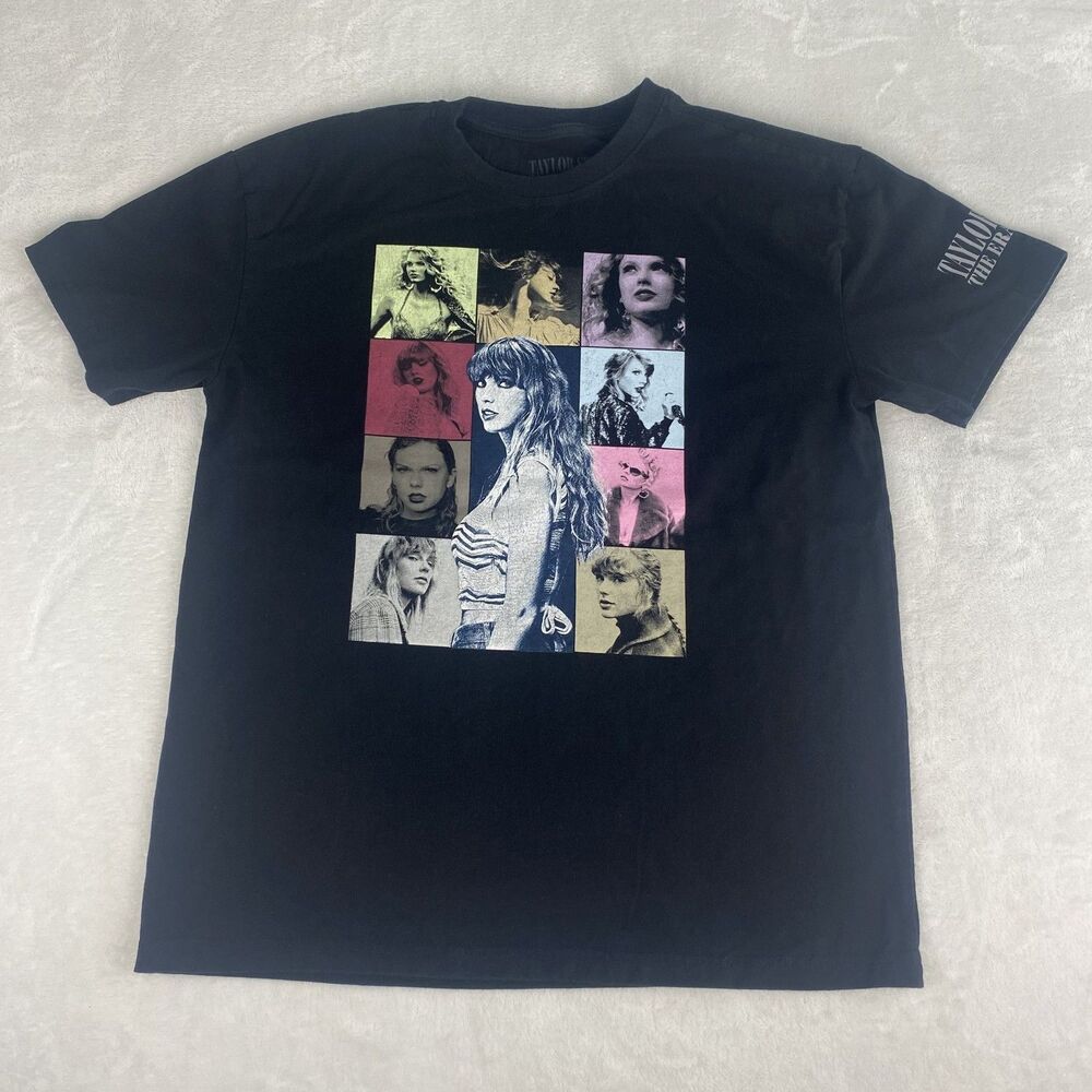 Taylor Swift The Eros Tour Graphic Shirt Adult Medium Black Short Sleeve